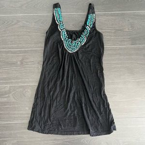 Black beaded tank top